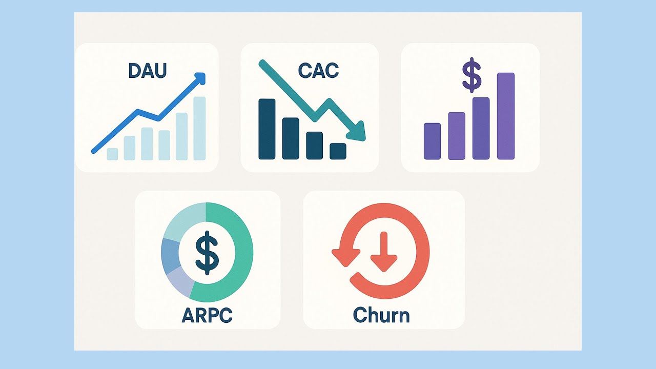 Видео: Метрики стартапа: DAU, CAC, ARPU, ARPC и churn
